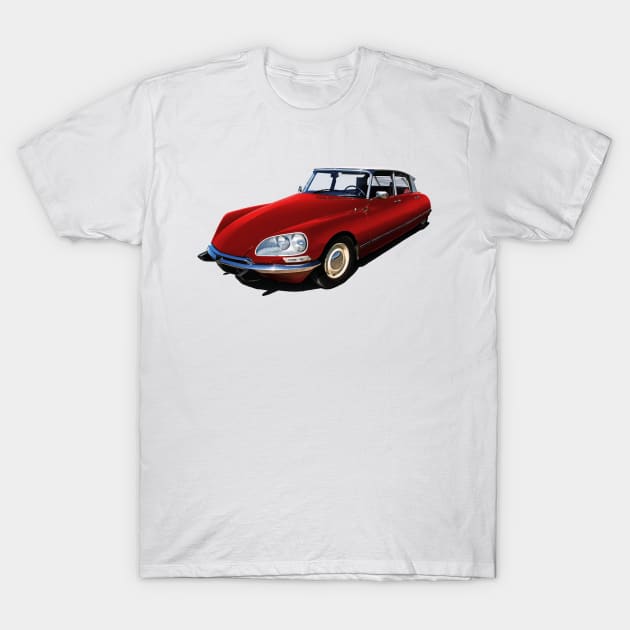 Citroen ds in red T-Shirt by candcretro